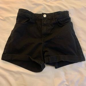 H&M black jean shorts